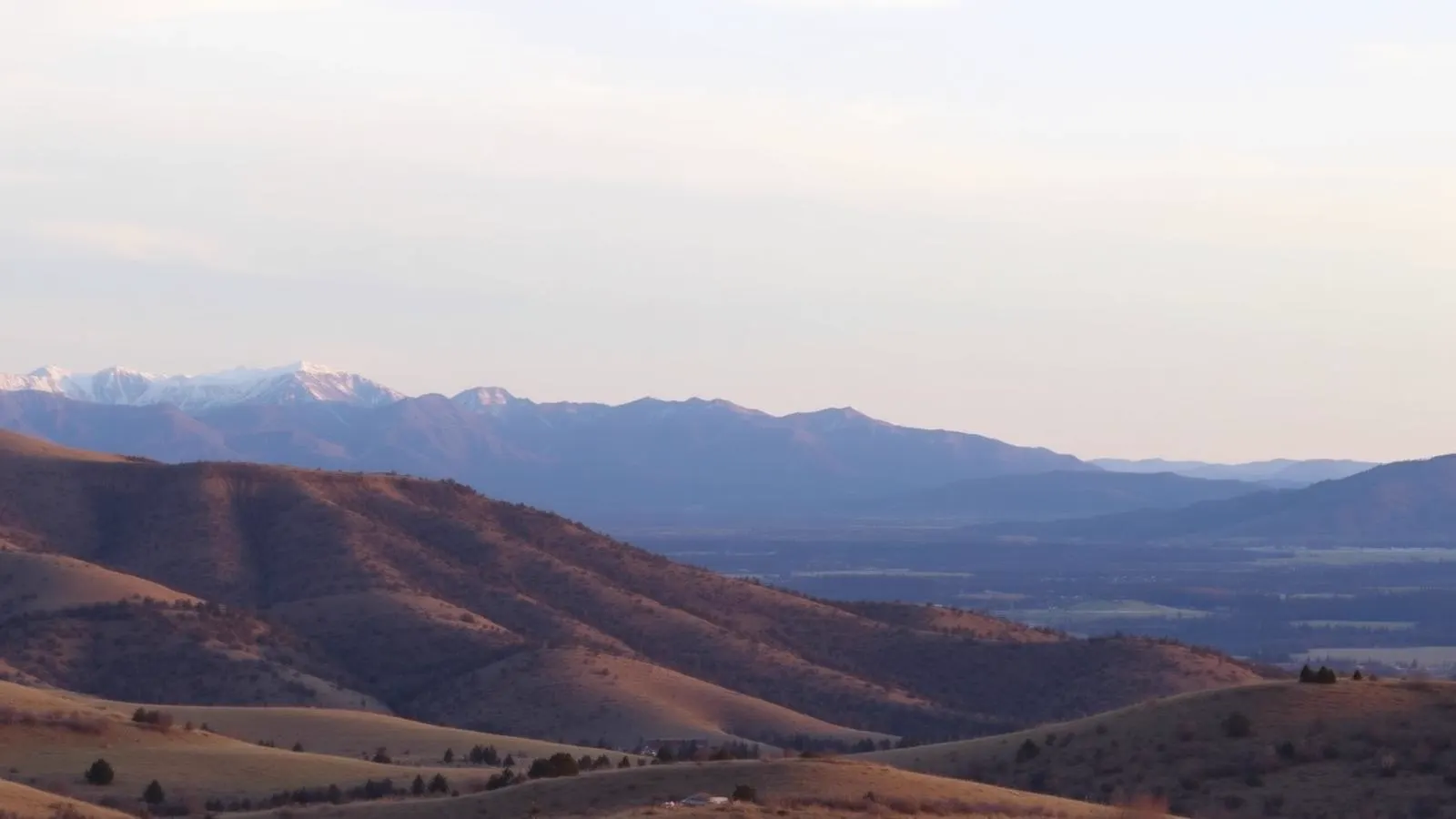 Colorado Front Range foothills and mountains at dawn